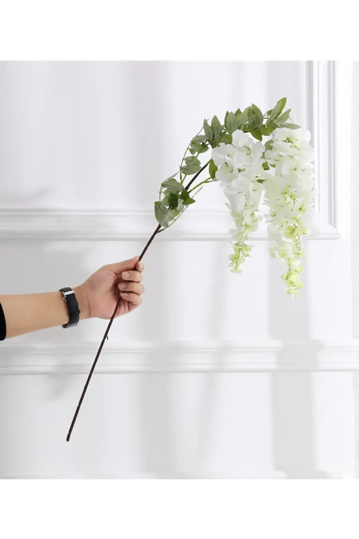 Yapay Salkım Akasya 3 Dallı 108 cm Beyaz - 5