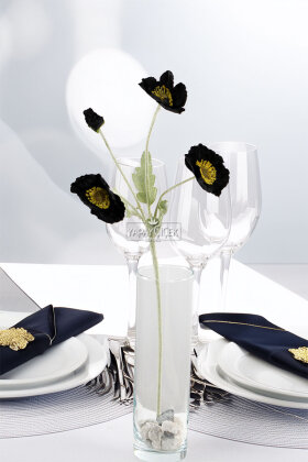Yapay Çiçek 4lü Gelincik Dalı 60 cm Siyah - 2