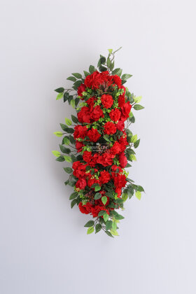 Düğün Nişan Söz Masa Çiçeği Hazır Tag Çiçeği 50 cm x 100 cm Kırmızı Model 1 - 2