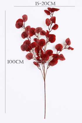Yapay Tomurcuklu Okaliptus Dalı 100 cm Kiremit - 3