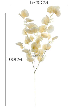 Yapay Tomurcuklu Okaliptus Dalı 100 cm Krem - 3