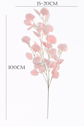 Yapay Tomurcuklu Okaliptus Dalı 100 cm Pembe - 3