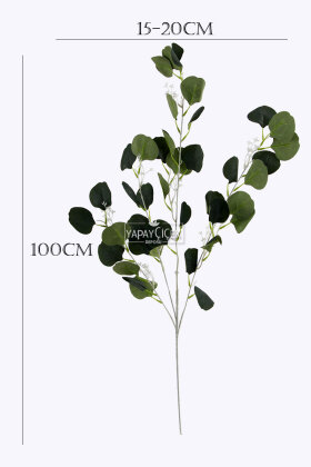 Yapay Tomurcuklu Okaliptus Dalı 100 cm Yeşil - 2