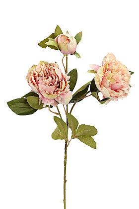 Yapay Tomurcuklu Şakayık Dalı 75 cm Somon - 3