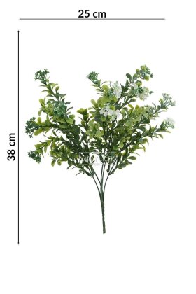 Yapay Tozlu Mineli Pıtırcık Bitkisi 38 cm Beyaz - 4