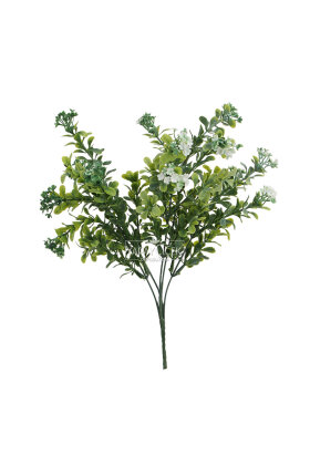 Yapay Tozlu Mineli Pıtırcık Bitkisi 38 cm Beyaz - 3