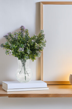 Yapay Tozlu Mineli Pıtırcık Bitkisi 38 cm Lila - Yapay Çiçek Deposu