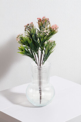 Yapay Tozlu Mineli Pıtırcık Bitkisi 38 cm Pembe - 2