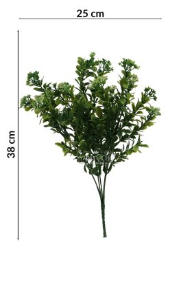 Yapay Tozlu Mineli Pıtırcık Bitkisi 38 cm Yeşil - 4