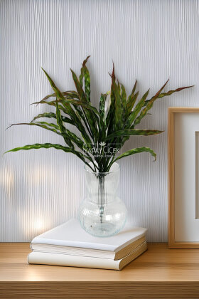 Yapay UV Dayanıklı Dalgalı Çimen Demeti Yeşil-Kahverengi 50 Cm - Yapay Çiçek Deposu