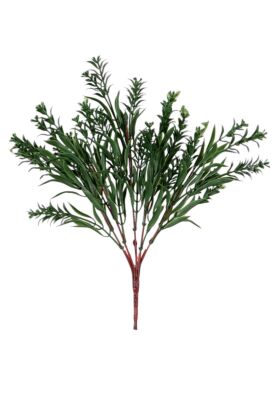 Yapay UV Dayanıklı Ihlamur Demeti Koyu Yeşil 35 Cm - 2