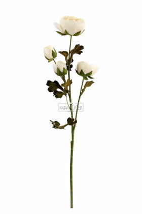 Yapay Uzun Dal 4lü Gül 63 cm Krem - 3