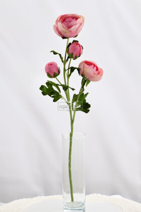 Yapay Uzun Dal 4lü Gül 63 cm Pudra Pembe - 2