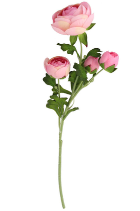Yapay Uzun Dal 4lü Gül 63 cm Şeker Pembe - Yapay Çiçek Deposu