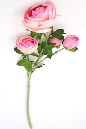 Yapay Uzun Dal 4lü Gül 63 cm Şeker Pembe - 2