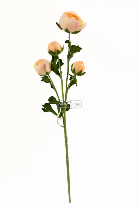 Yapay Uzun Dal 4lü Gül 63 cm Somon - 3