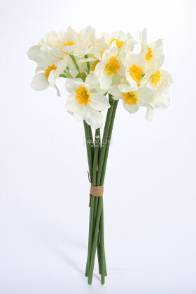 Yapay Yabani 24'lü Sıklamen Çiçeği Demeti 40 cm Beyaz - 3