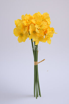 Yapay Yabani 24'lü Sıklamen Çiçeği Demeti 40 cm Sarı - 3