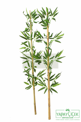135 cm Yapay 12 Dal Yapraklı Gerçek Bambu - 3