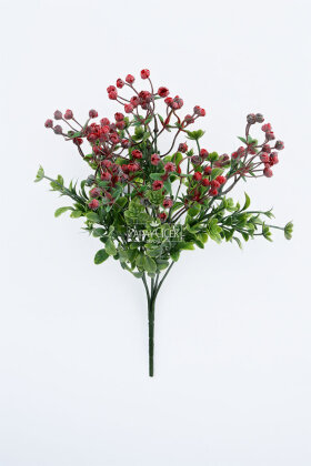 Yapay Çiçek 5 Dallı Pudralı Tomur Kokina Demeti 30 cm - 3