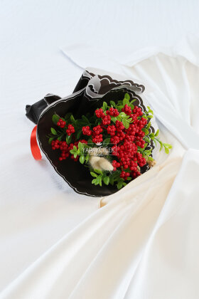 Yapay Yeni Yıl Kokina Buketi 30 cm Yeni Yıl Hediyesi - 3