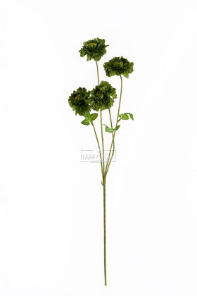 Yapay Çiçek 4 Çiçekli İzlanda Gülü 80 cm Yeşil - 3