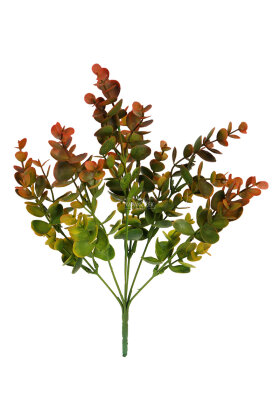  Yapay Yeşillik 6 Dallı Rusty Okaliptus 33 cm Yeşil-Kızıl - 3