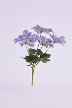 Yapay 5 Çiçekli Star Çiçeği 30 cm Lila - 4