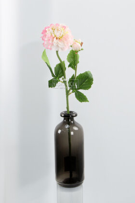 Yapay Çiçek Lüx Goncalı Zinnia Dalı 60 cm Ebruli Pembe - 2