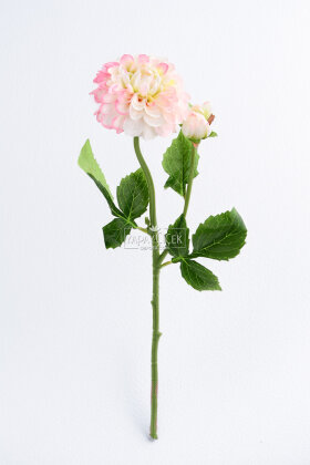 Yapay Çiçek Lüx Goncalı Zinnia Dalı 60 cm Ebruli Pembe - 3