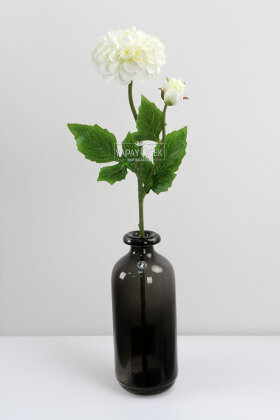 Yapay Çiçek Lüx Goncalı Zinnia Dalı 60 cm Krem - 2