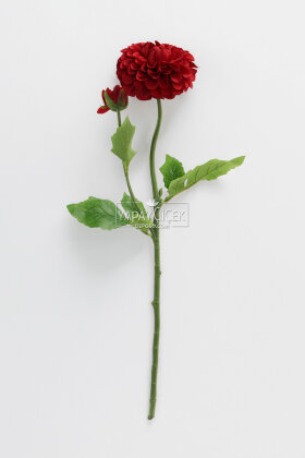 Yapay Çiçek Lüx Goncalı Zinnia Dalı 60 cm Bordo - 3