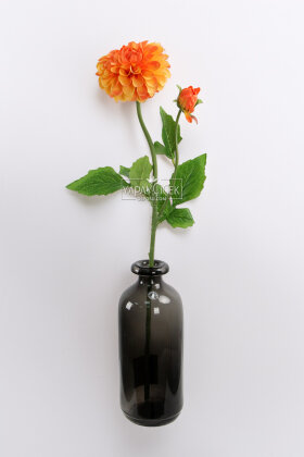 Yapay Çiçek Lüx Goncalı Zinnia Dalı 60 cm Turuncu - 3