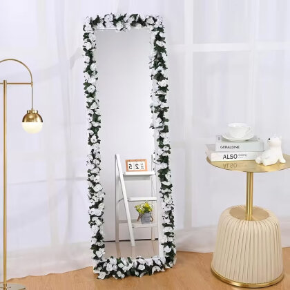 Yapay Mini Güllü Sarılabilir Sarmaşık 240 cm Beyaz - 4