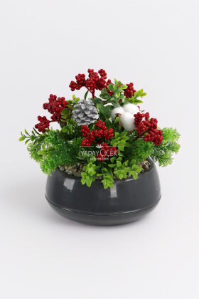 Yapay Yuvarlak Yeni Yıl Yılbaşı Kokina Tanzimi 30 cm - 2