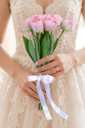 Zamansız İmza Gelin Buketi 2li Set - Yapay Çiçek Deposu